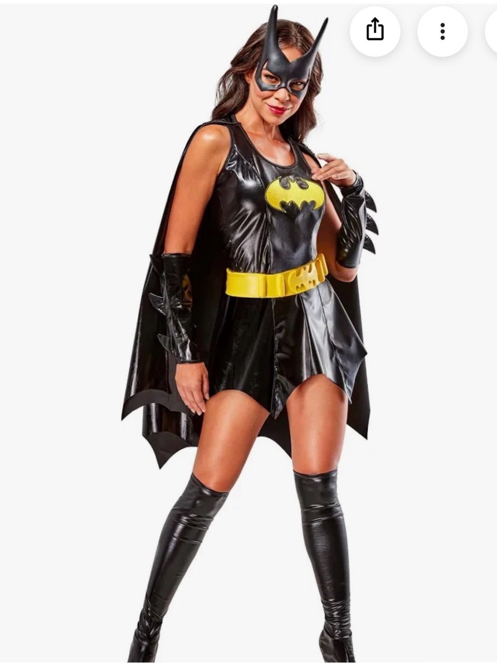 Rubie's Black and Yellow Batgirl Costume with Cape and Mask